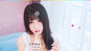 允手指的美少女壁纸