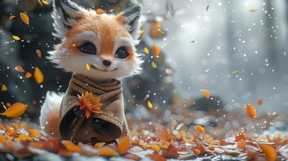 4K秋日狐影 金秋小小狐