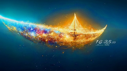 唯美治愈星光小船