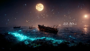 4K 唯美星河大海