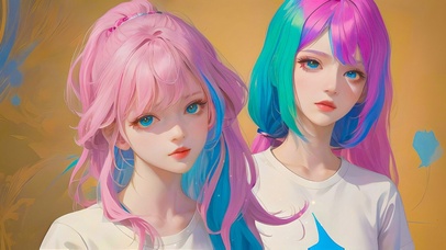 彩虹女孩 高清4K壁纸