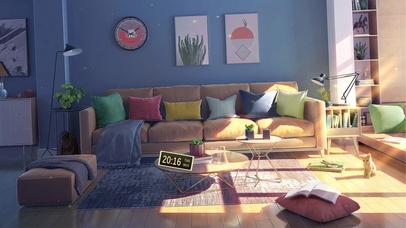 治愈午后阳光猫咪客厅