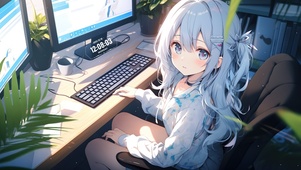 白发电竞女孩