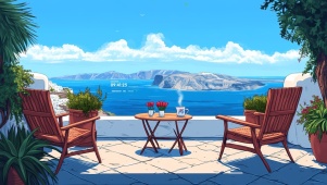 悠闲海边度假