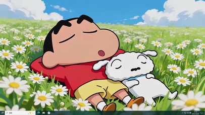 可爱治愈酣睡小新主题