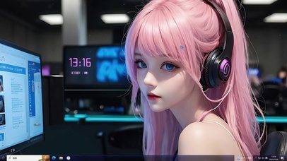 4K清纯气质电竞少女主题