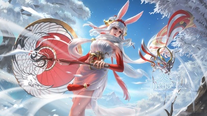 4k AI绘画公孙离 雪地森林