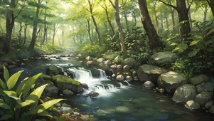 流水潺潺