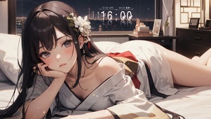 4K 清纯治愈睡袍美少女