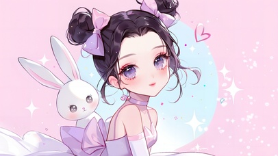 可爱兔兔女孩