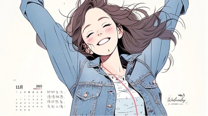 惬意自由的少女