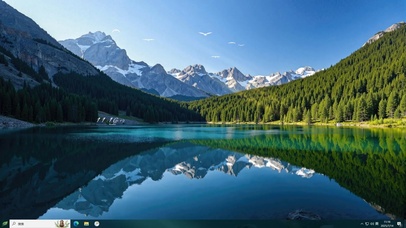 护眼雪山镜湖主题