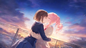 晚霞少女