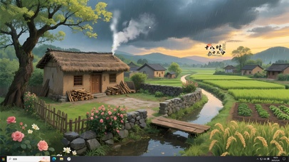 雨天的乡村小屋