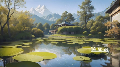 唯美治愈荷塘景色