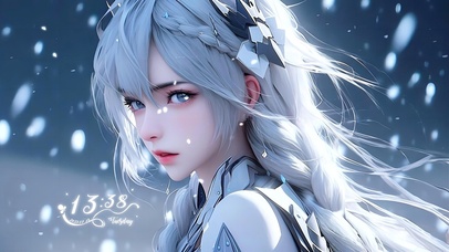 4K梦幻冰雪机甲少女
