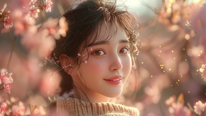 4K 花中仙子 回眸一笑百媚生