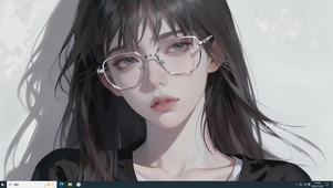 清纯眼镜女孩主题