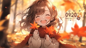 秋日女孩