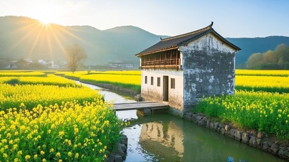 春日油菜花田人家
