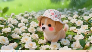 下雨天小狗桌面主题