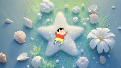 毛茸茸的海星 四仰八叉的酣睡！