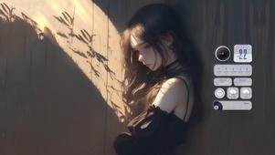 沉思的少女
