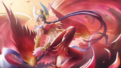 赤媚凌霄照缨红