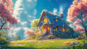 糖果魔法樱花小屋