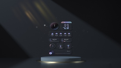 简约黑色立体光影