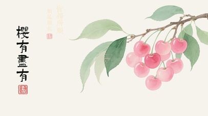 樱有尽有国风樱桃桌面