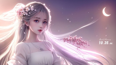 粉色浪漫桃花女孩