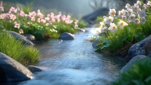 清新小溪流水