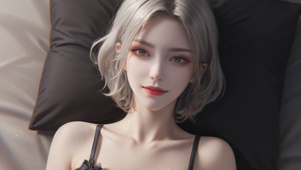 4K唯美可爱短发气质美女