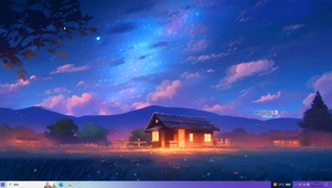 夜空荧光小屋