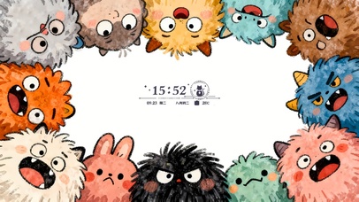 可爱绒毛怪物家族