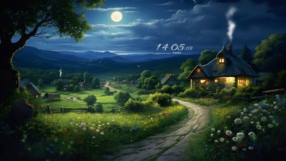 走在乡间的小路	