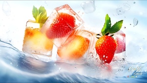 夏凉清爽水果冰块
