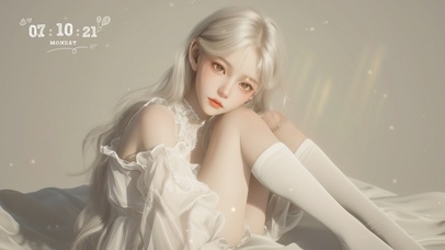 白发清纯长腿女孩