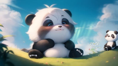 4k可爱熊猫宝宝