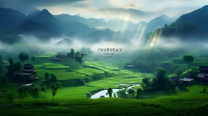 绿色解压风景壁纸	