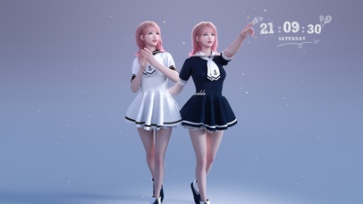 日系简约双子姐妹