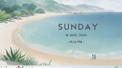 海滩和浪花  主题