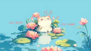 荷塘 猫咪