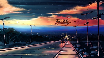 唯美治愈晚霞日落风景