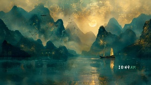 月畔江河