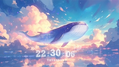 唯美 云海 鲸鱼