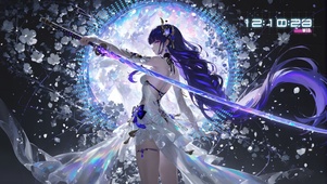紫发持剑少女