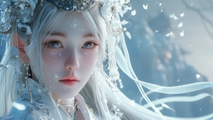 4K 冰雪女王 寒冬之城 雪女