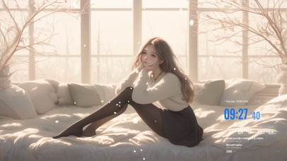 她的美丽带着一种清新的气质